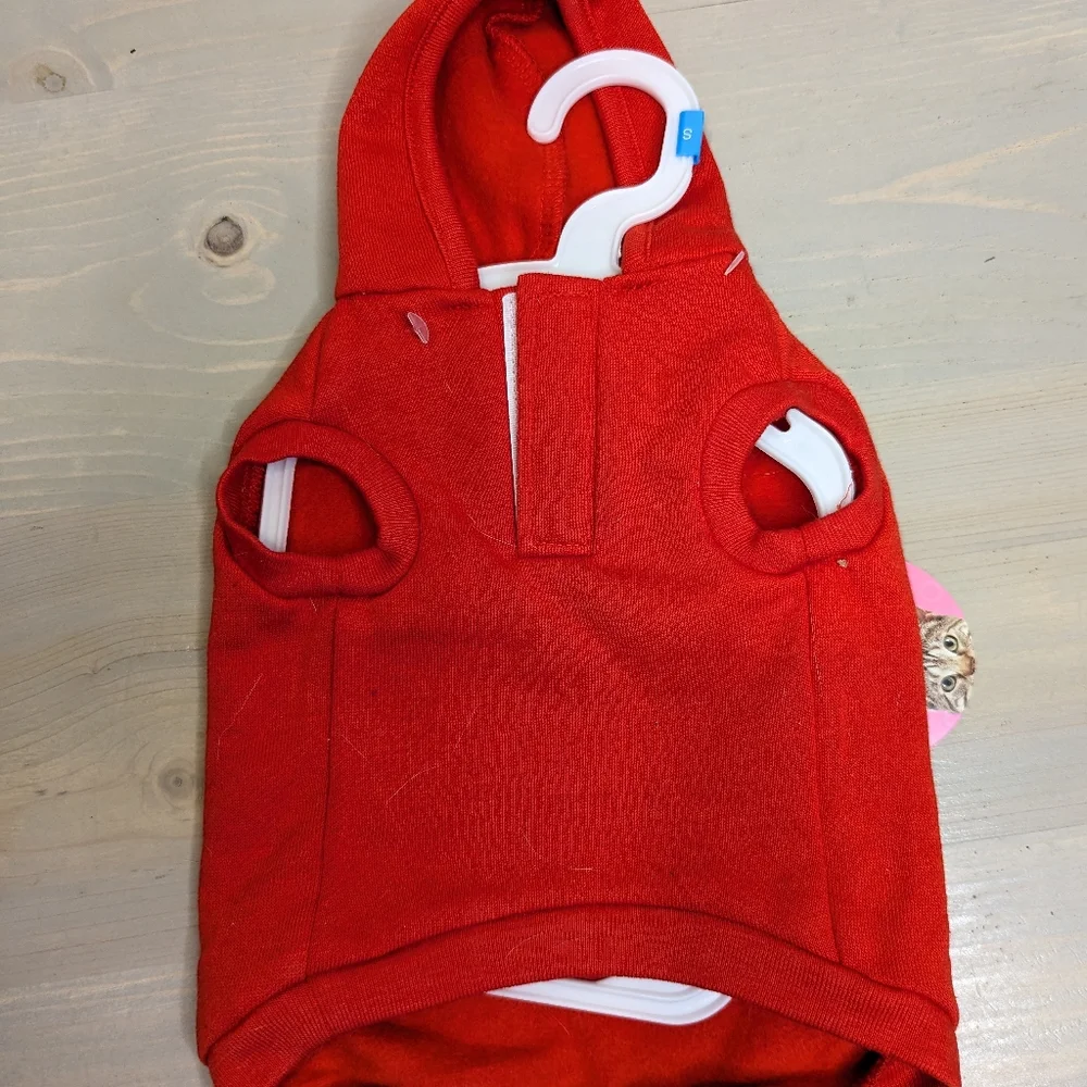 Small Red Cat Hoodie